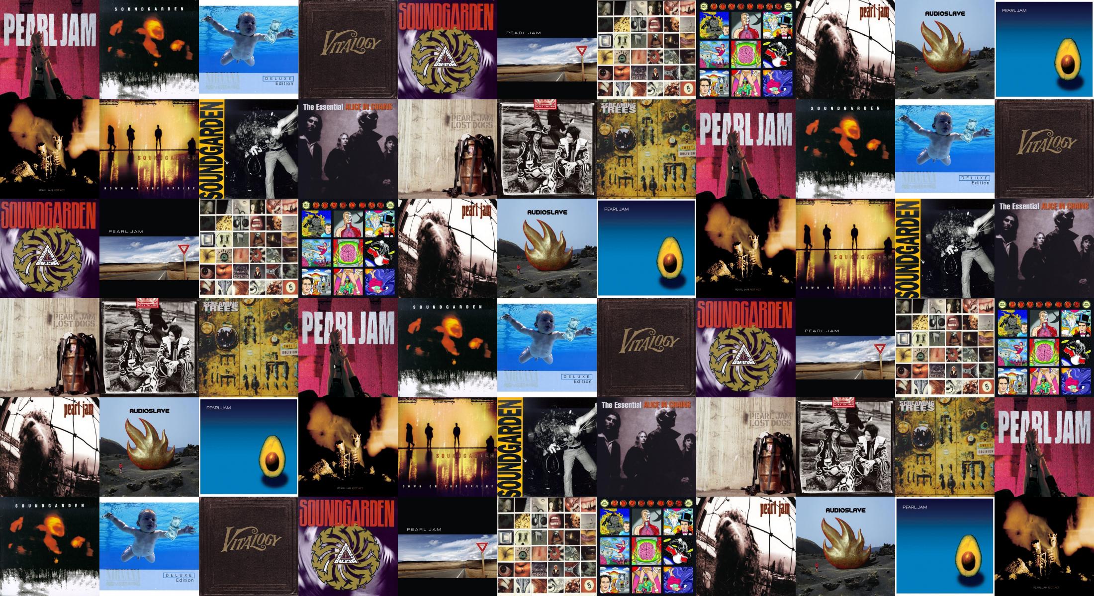 Pearl Jam Ten Soundgarden Superunknown Nirvana Nevermind - Alice In Chains Nirvana Pearl Jam Soundgarden - HD Wallpaper 