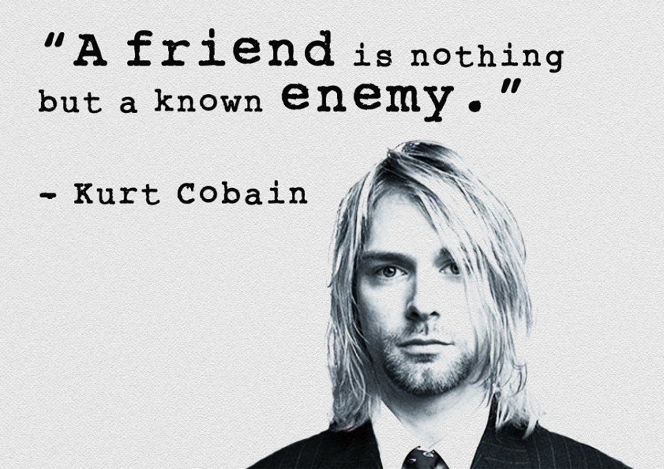 Kurt Cobain Quotes On Friends Images - Kurt Cobain Quotes Friends - HD Wallpaper 