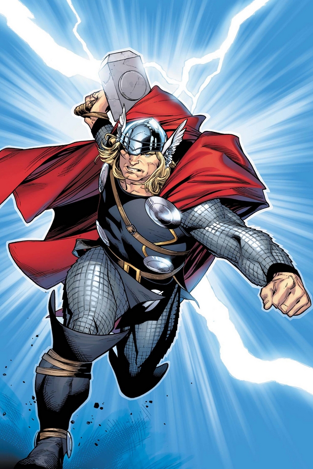 Comic Thor - 640x960 Wallpaper 
