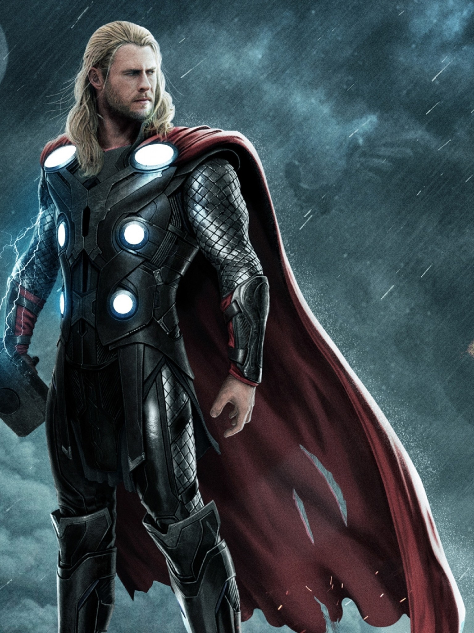 Thor, Hammer, Superhero, Cape - HD Wallpaper 