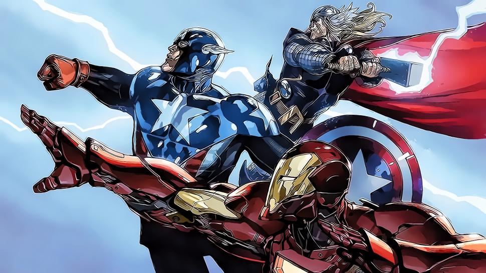 Marvel Comics, Iron Man, Captain America, Thor Wallpaper,marvel - HD Wallpaper 