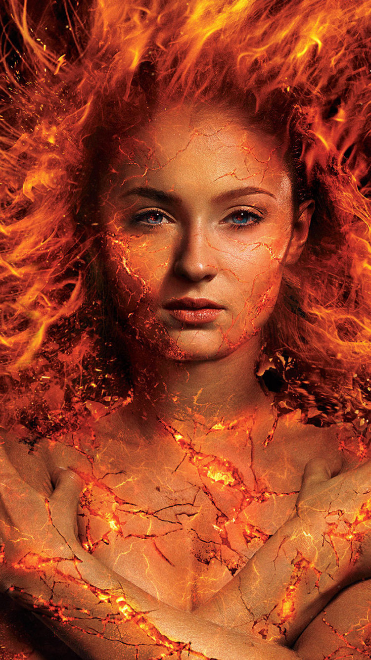 Sophie Turner, Fire, X-men - HD Wallpaper 