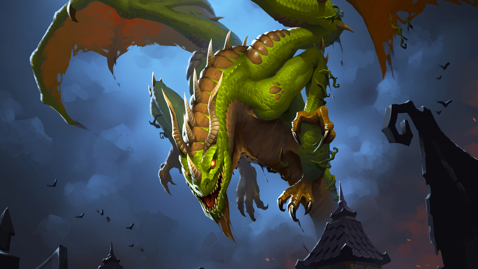 Marsh Drake, Dragon, Hearthstone - Marsh Drake Hs - HD Wallpaper 