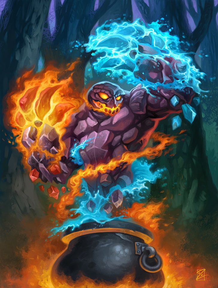 Hearthstone, The Witchwood, Hearthstone - Hearthstone Cauldron Elemental - HD Wallpaper 