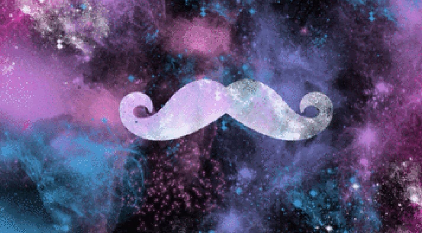 Galaxy Mustache Wallpaper - Galaxy Mustache Background - HD Wallpaper 