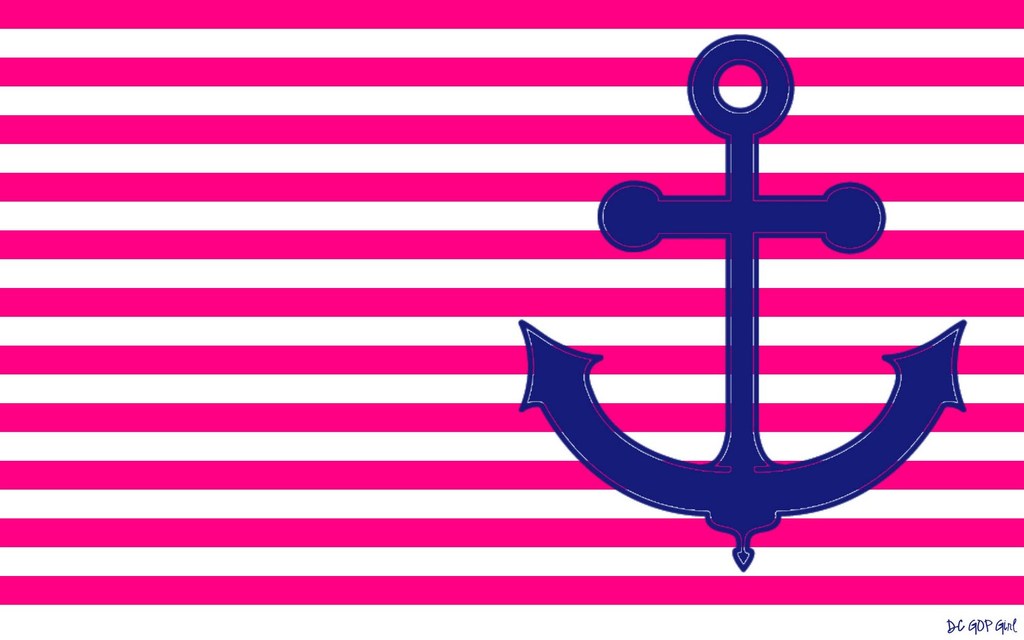 Anchor, Background, And Pink Image - Laptop Cute Wallpapers For Girls - HD Wallpaper 