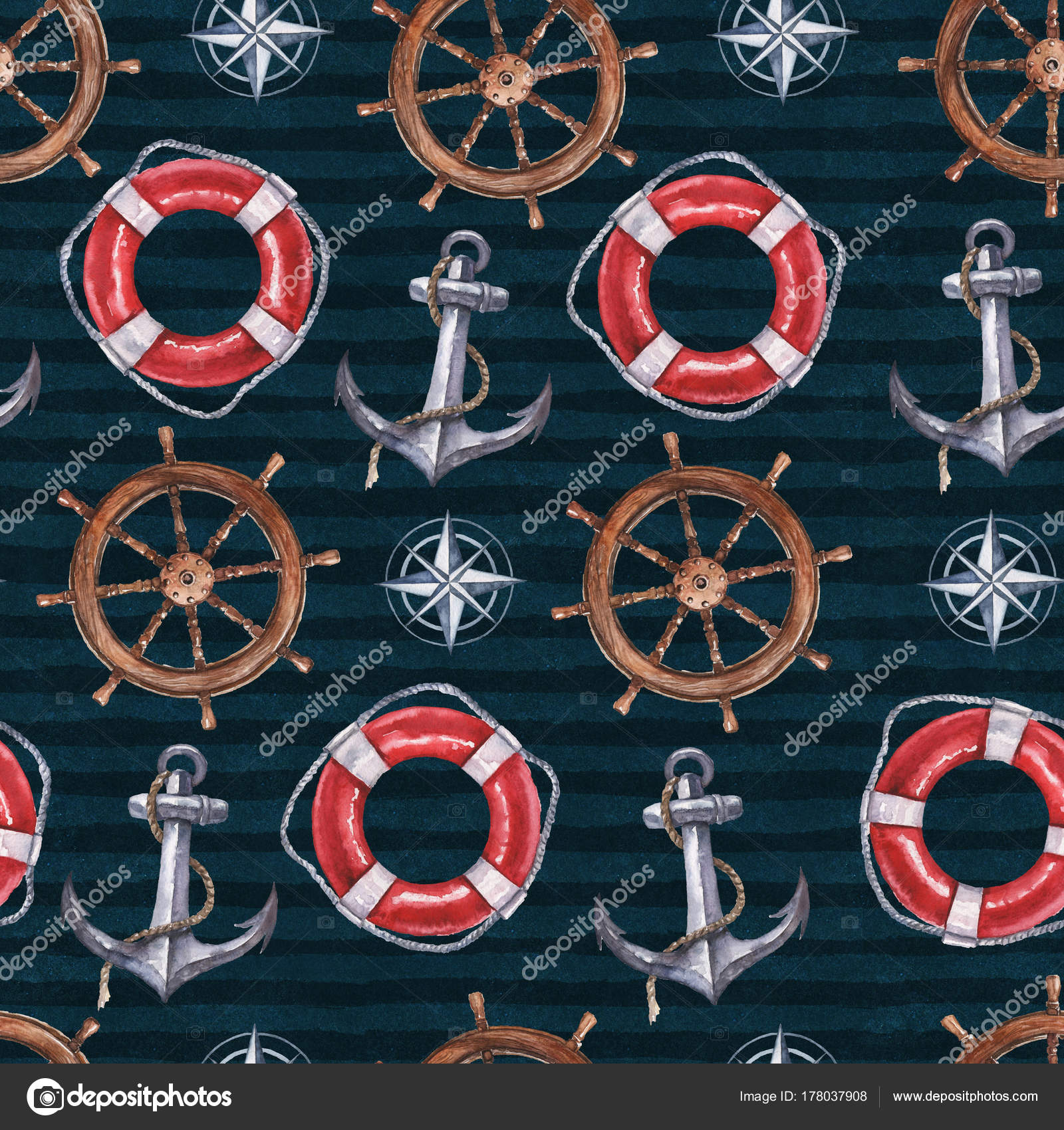 Anchor And Steering Wheel - HD Wallpaper 