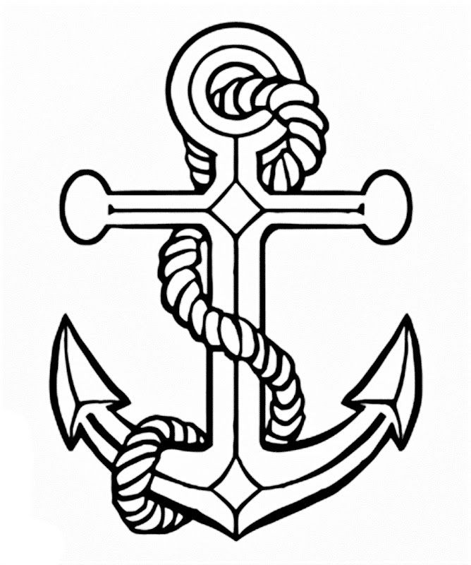 Anchor Coloring Page Anchor Coloring Pages For Kids - Anchor Tattoo