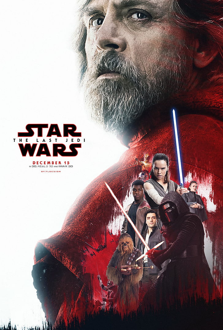 Adam Driver, Daisy Ridley, Kylo Ren, Luke Skywalker, - Last Jedi Movie Art - HD Wallpaper 
