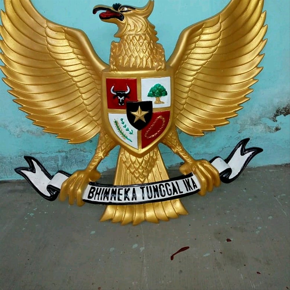 Garuda Pancasila Bahan Fiber Ukuran 40cm - National Emblem Of Indonesia - HD Wallpaper 