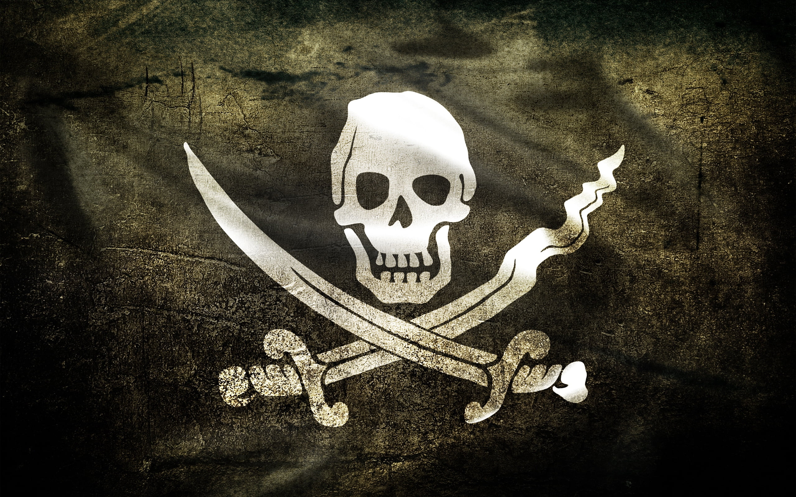 Pirate Skull - HD Wallpaper 