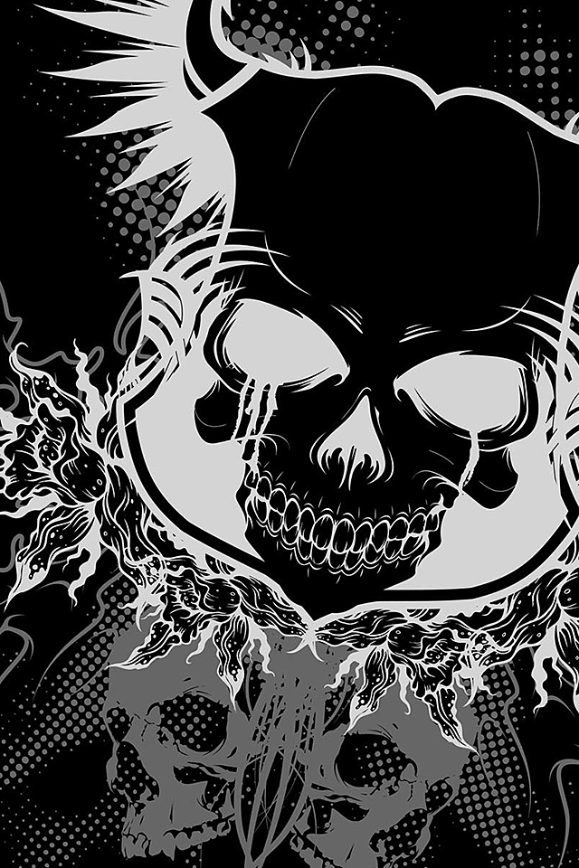 Skull Iphone Wallpaper - Imágenes De Fondo De Calaveras - HD Wallpaper 