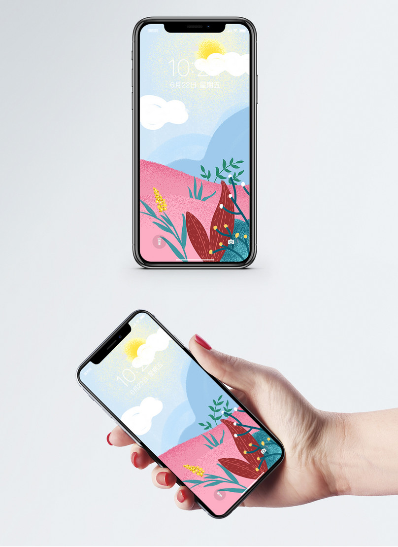 Wallpaper Ponsel Yang Dilukis Dengan Tangan Bunga Botani - Papel De Parede Adolescente Celular - HD Wallpaper 