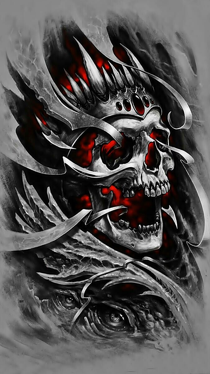 Skull Tattoo - HD Wallpaper 