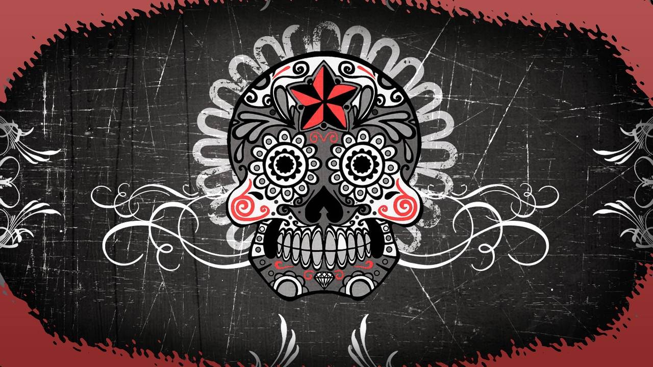 Mexican Skull Wallpaper - Day Of The Dead Hd - HD Wallpaper 