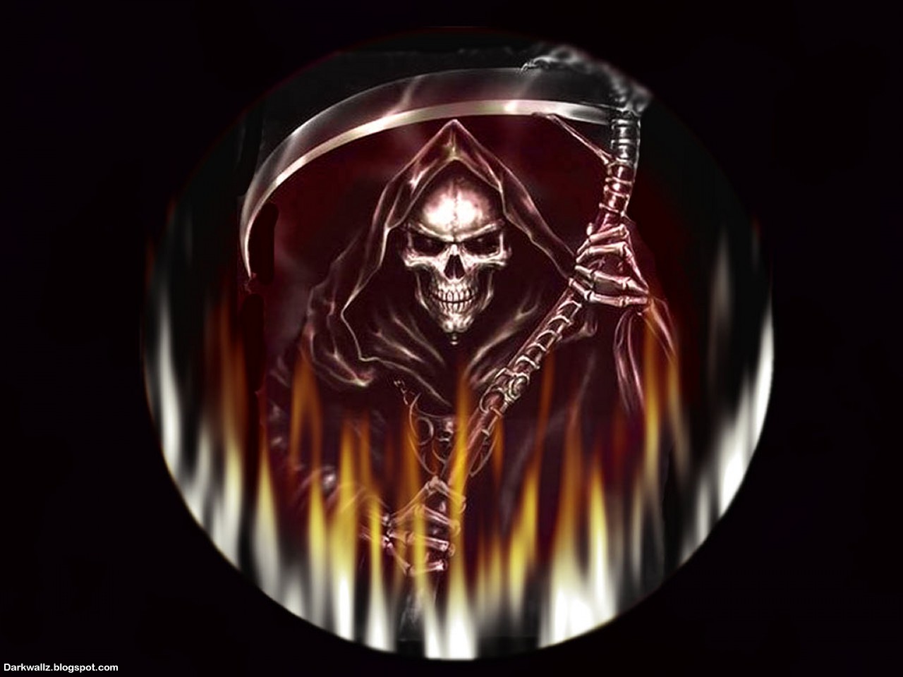 Skulls Wallpaper Free - Futuristic Death Grim Reaper - HD Wallpaper 