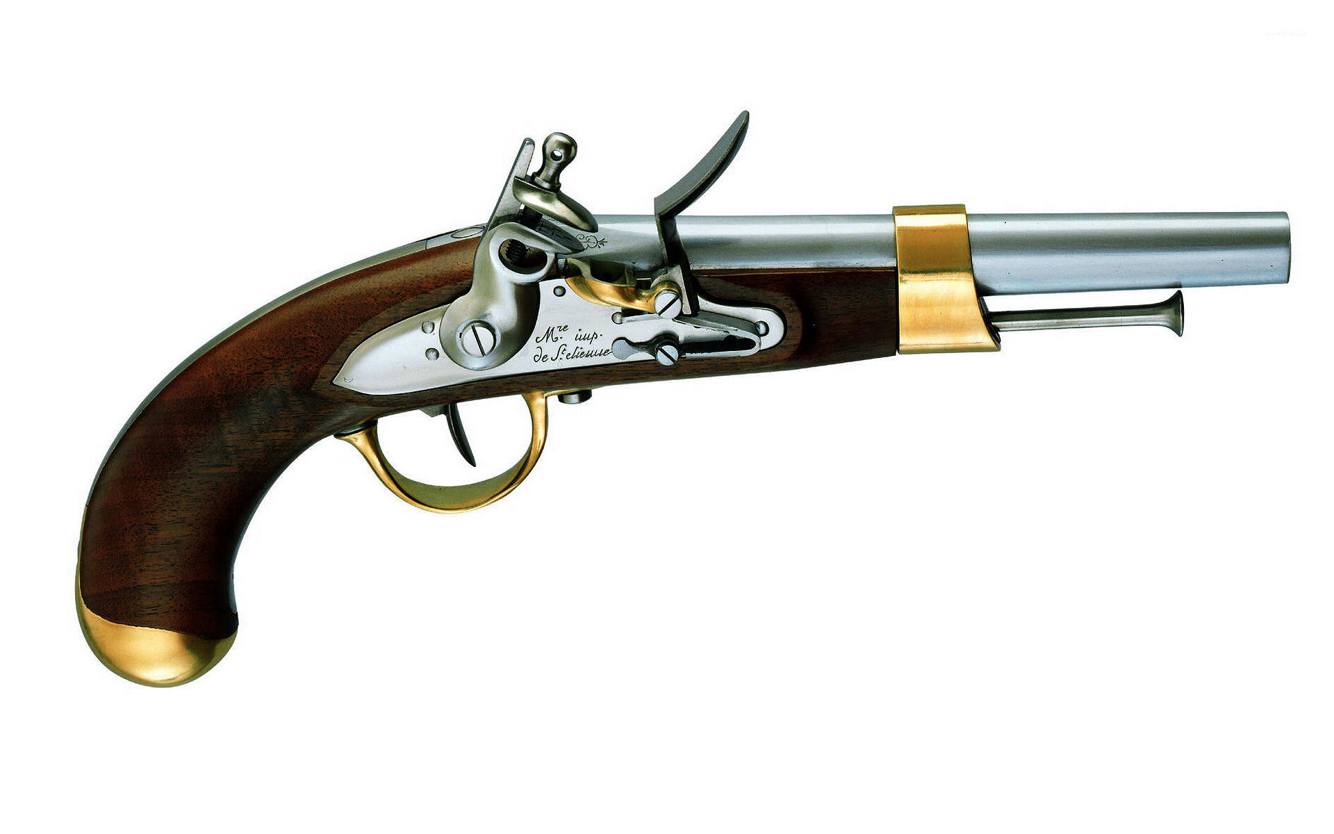 French Flintlock Cavalry Pistols - HD Wallpaper 