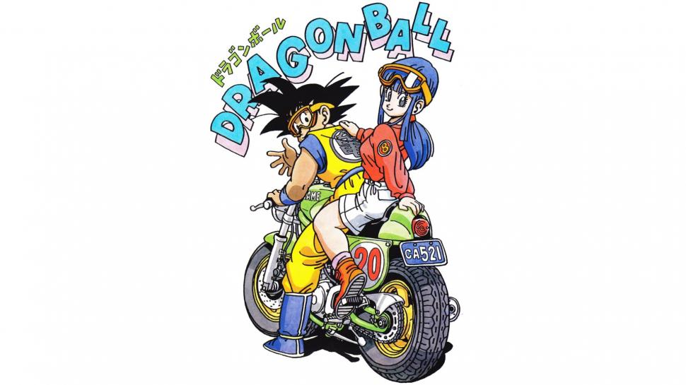 Son Goku, Dragon Ball, Bulma, Chi, Anime, Motorcycle - Akira Toriyama 2019 Art - HD Wallpaper 