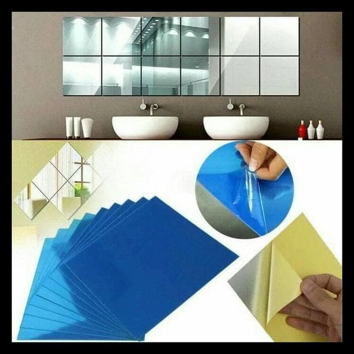 3d Square Mirror Wall Stickers Kenya - HD Wallpaper 