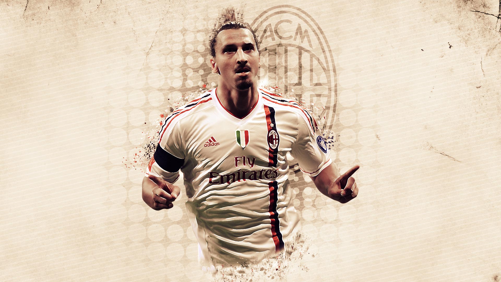 Zlatan Ibrahimovic Ac-milan 1920×1080 Wallpaper Wallpaper - Ibrahimovic Milan - HD Wallpaper 