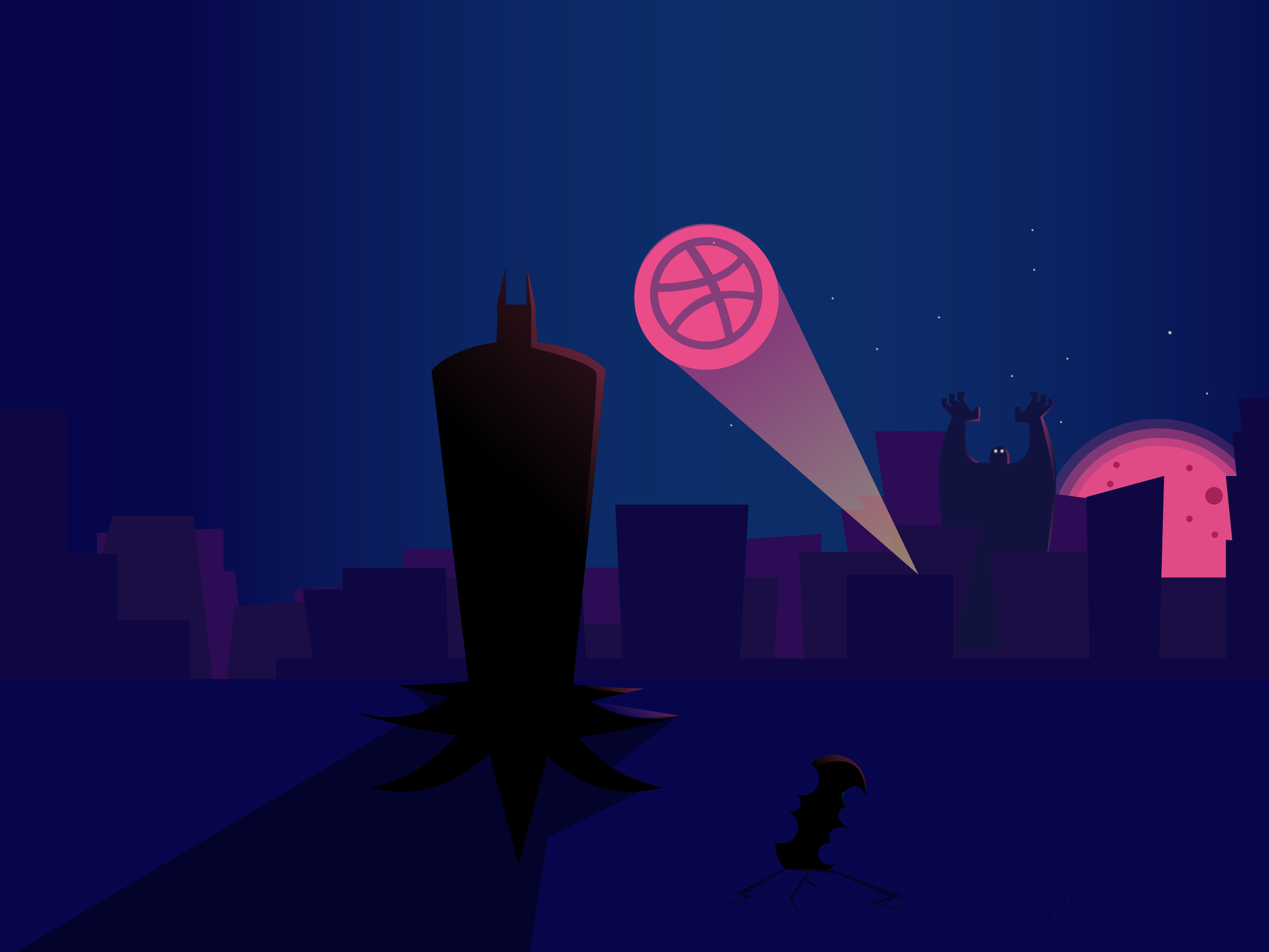 Minimalist Batman - HD Wallpaper 