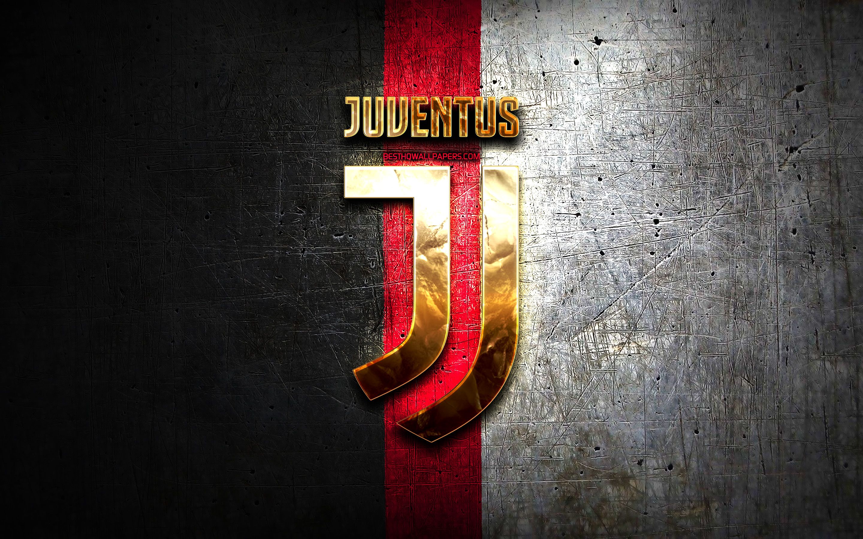 Juventus Fc, Golden Logo, Juve, Black And White Background, - Juventus Football Club Logo Juventus - HD Wallpaper 