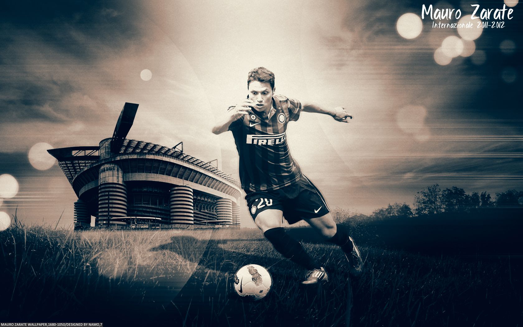 Mauro, Zarate, Inter Milan - Mauro Zarate Wallpaper Hd - HD Wallpaper 