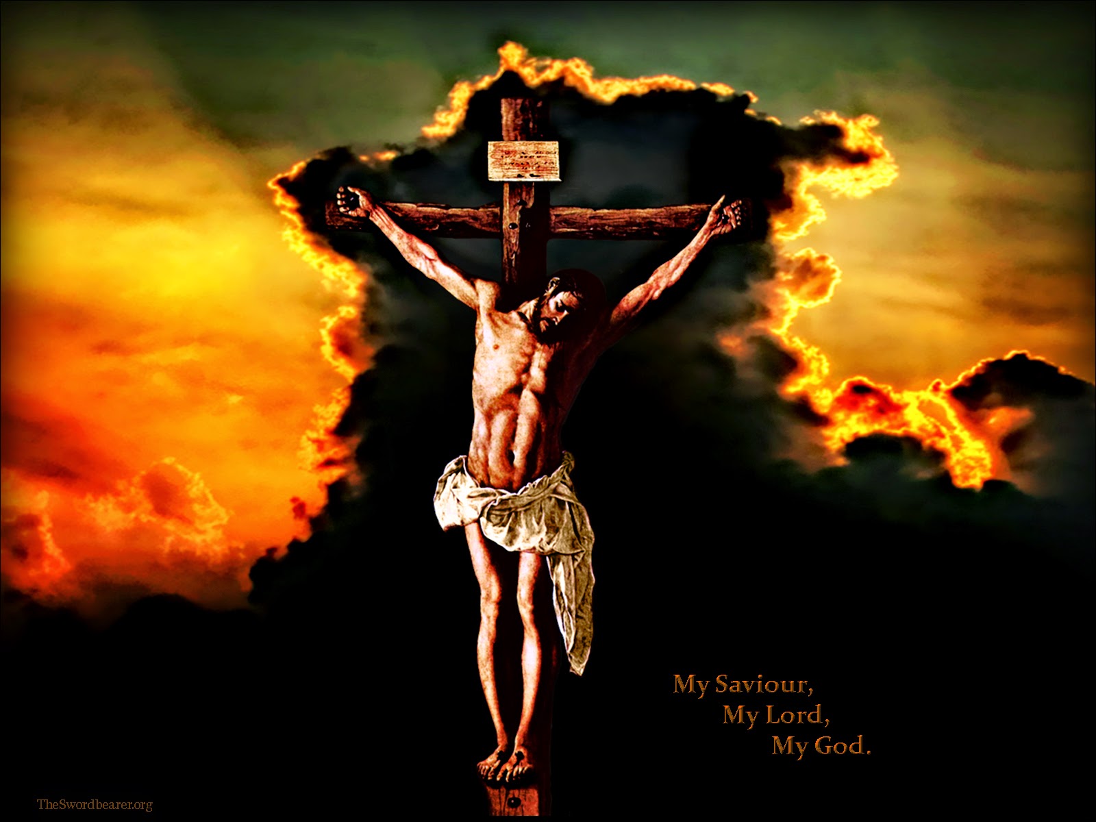 Wallpaper Salib Keren - Jesus Christ On The Cross Hd - HD Wallpaper 