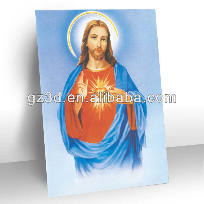 Hati Kudus Yesus Poster 3d Gambar Agama Salib Gambar - Sacred Heart Of Jesus - HD Wallpaper 