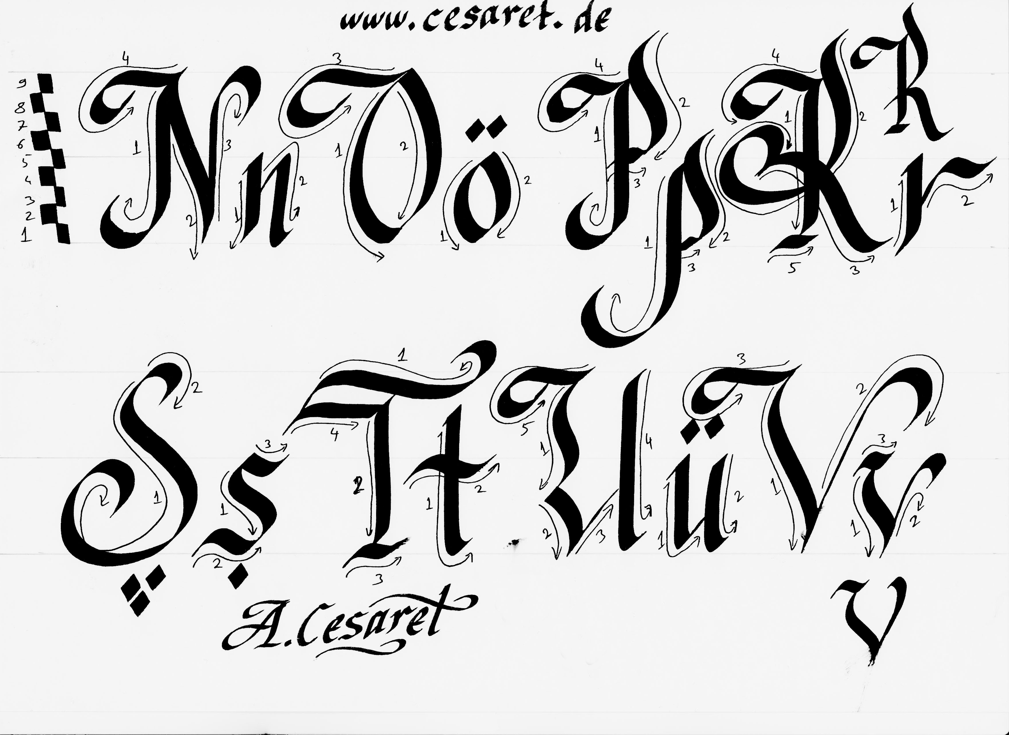 Abdurrahman Cesaret Kaligrafi Harfleri - HD Wallpaper 