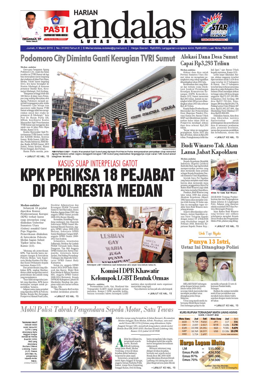 Koran Pos Medan Kamis 29 September 2018 Waspada Begal - HD Wallpaper 