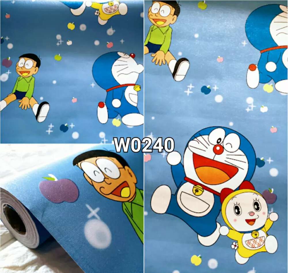 Wallpaper Stiker 45cmx10meter/wallpaper Dinding Doraemon - Dinding Doraemon - HD Wallpaper 