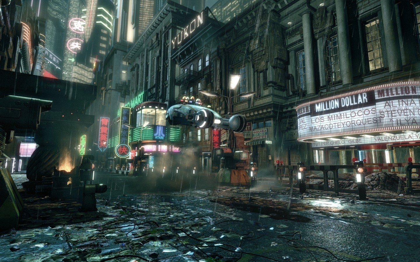 Cyberpunk, Futuristic City, Raining, Skyscrapers - Drake Far From Over Album - HD Wallpaper 