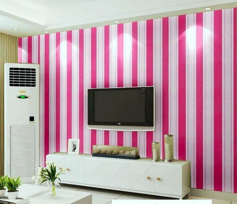 Cat Kamar Pink Putih - HD Wallpaper 