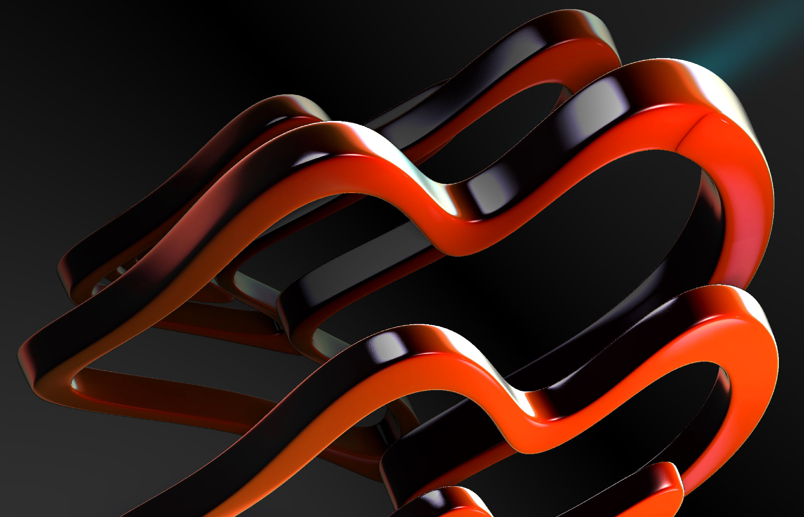 3d Waves, Creative, Dark Background, Art - Wood - HD Wallpaper 