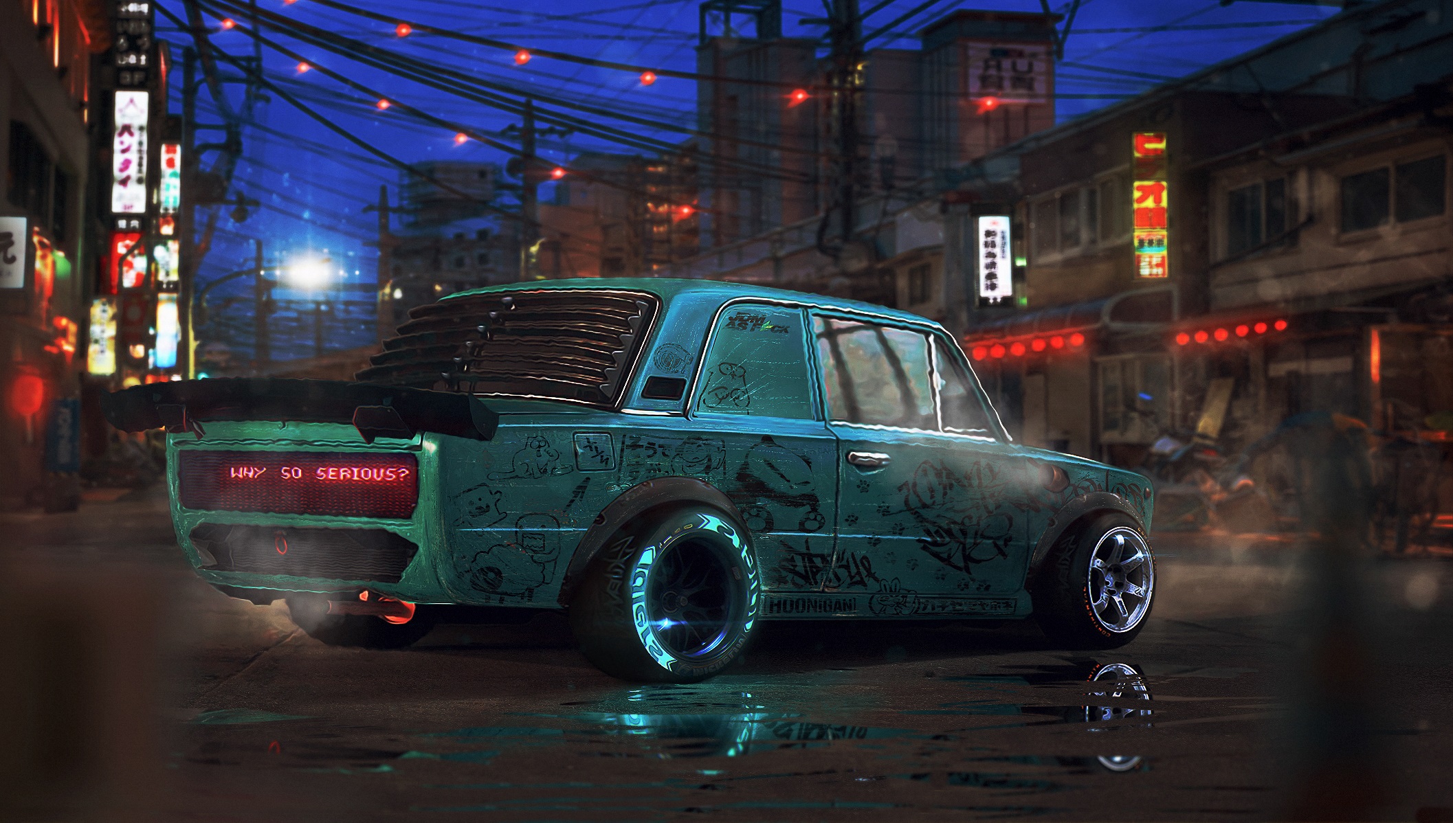 Wallpaper Of Cyberpunk, Vehicles, Car, Lada, Zhigul, - Lada Wallpaper Hd - HD Wallpaper 