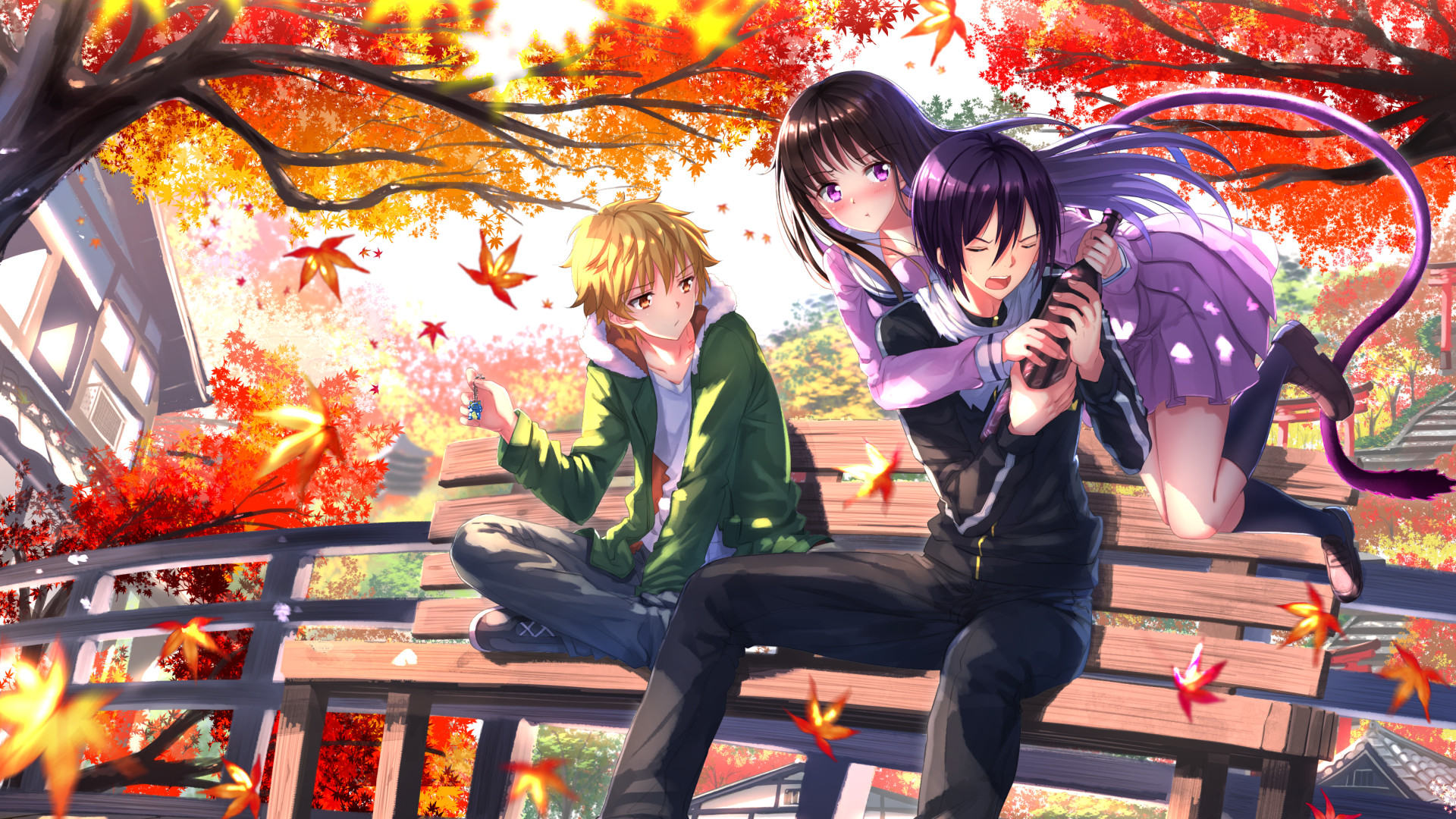 Noragami Yukine Hiyori Iki Yato Wallpaper 
 Data-src - Noragami Wallpaper Hd - HD Wallpaper 