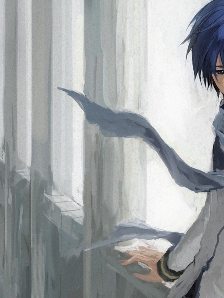 Noragami, Yato, Scarf, Blue Hair, Smiling, Painting - Blue Hair Anime Boy - HD Wallpaper 