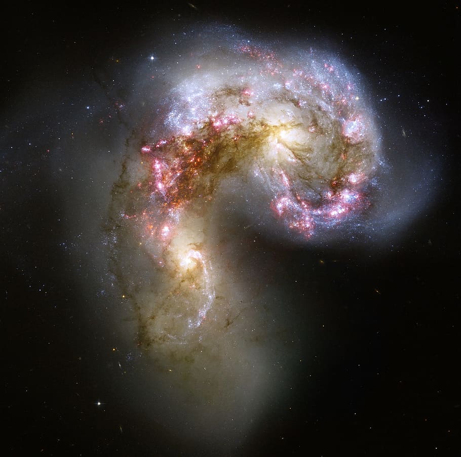Colliding Galaxies - HD Wallpaper 