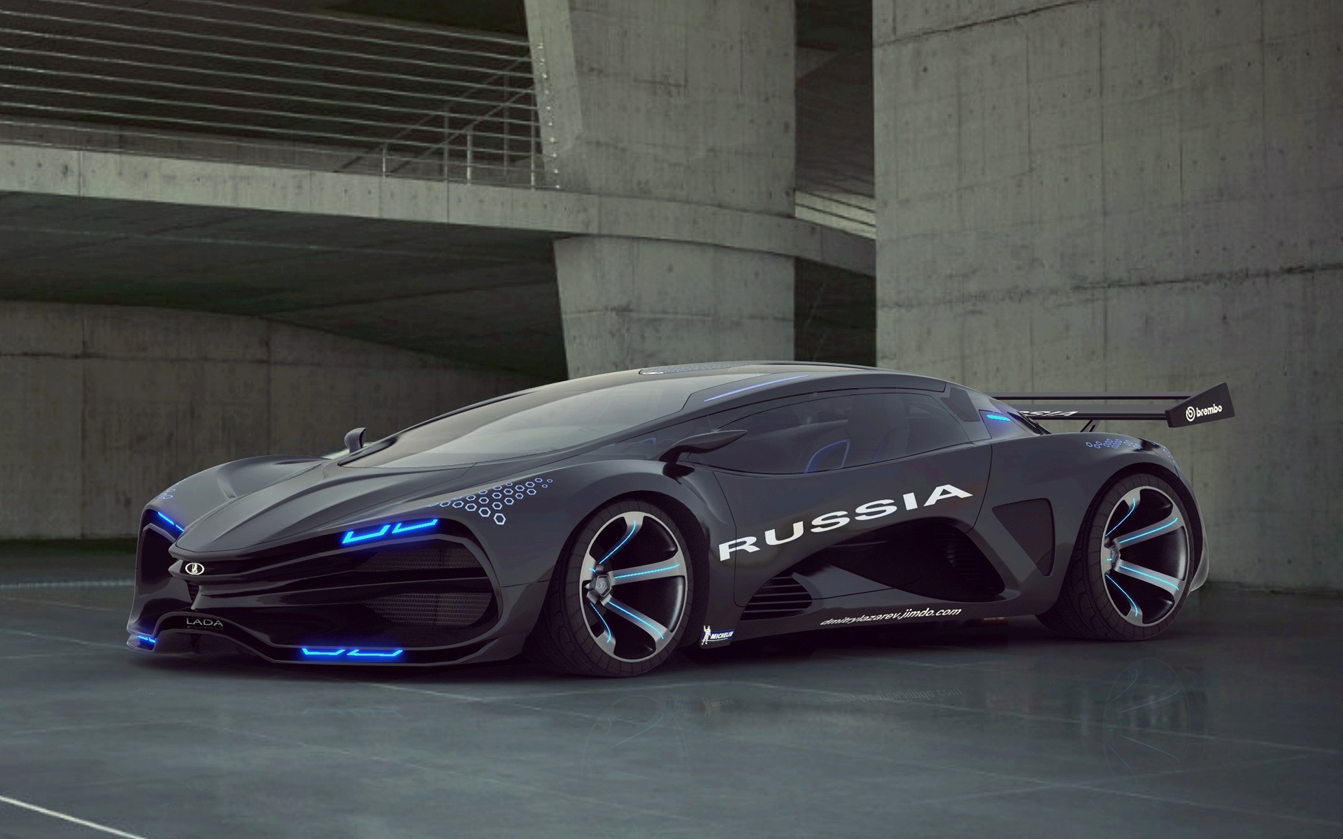 Wallpaper Lada Raver Raven Concept Car - Lada Supercar - HD Wallpaper 