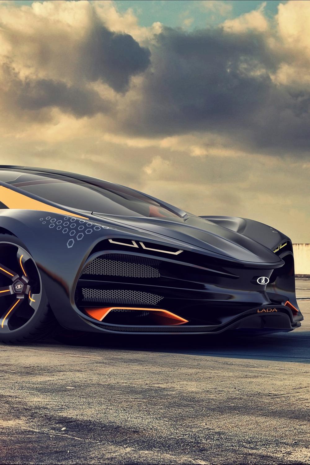 Lada Raven Concept Sportcar Black - Super Cars 4k Wallpaper For Pc - HD Wallpaper 