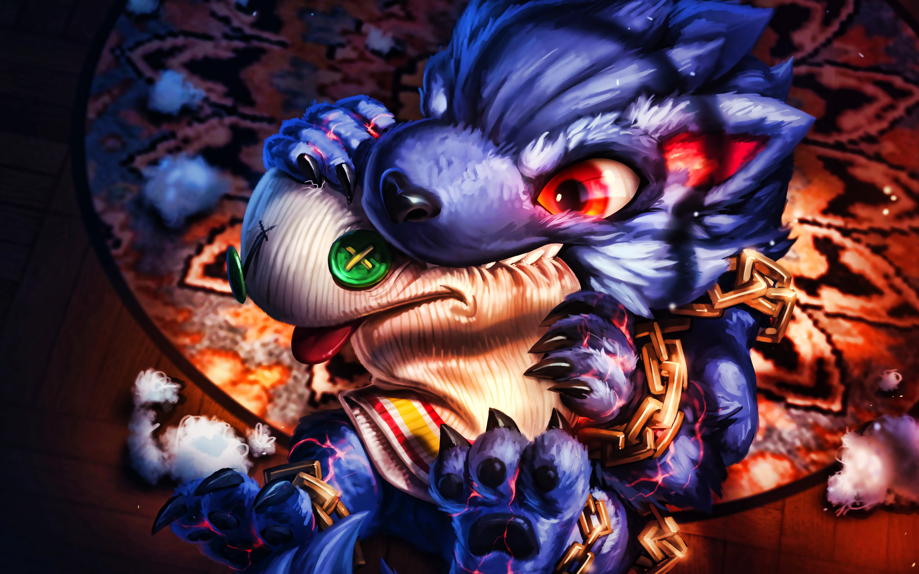 Fenrir, 4k, Smite God, 2019 Games, Smite, Moba, Smite - Chompy Chibi Fenrir - HD Wallpaper 