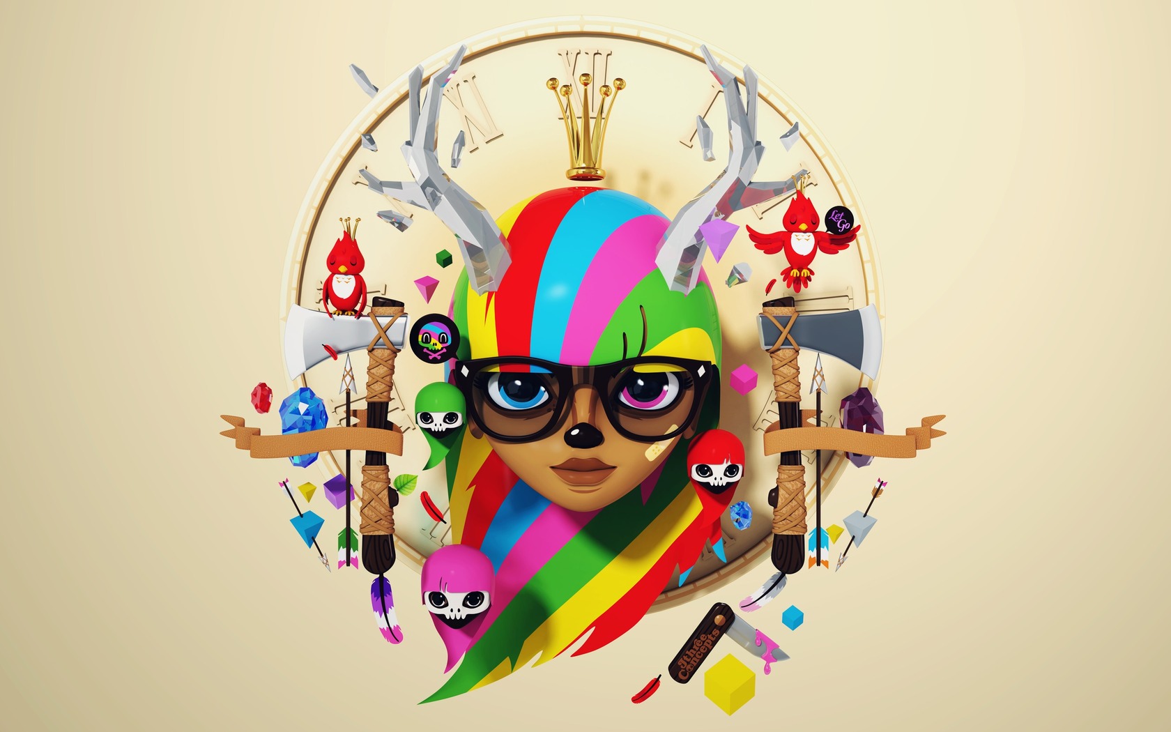 Hipster Digital Art - HD Wallpaper 