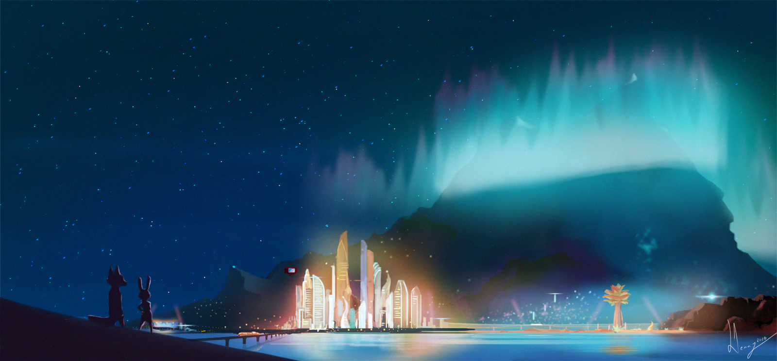 Art Of The Day 50 Fifty Fantastic Wallpapers Zootopia - Zootopia City Fan Art - HD Wallpaper 