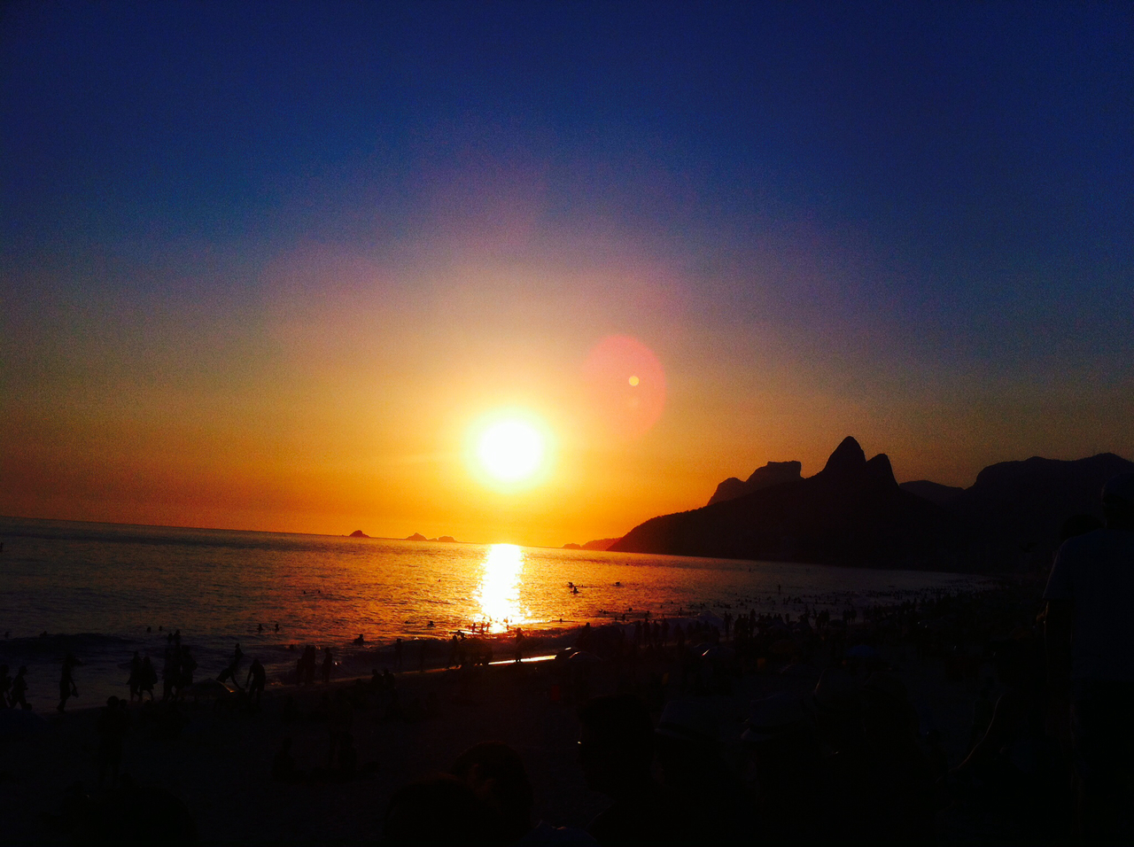 Beach, Pão De Açucar And Por Do Sol - Sol Na Praia - HD Wallpaper 