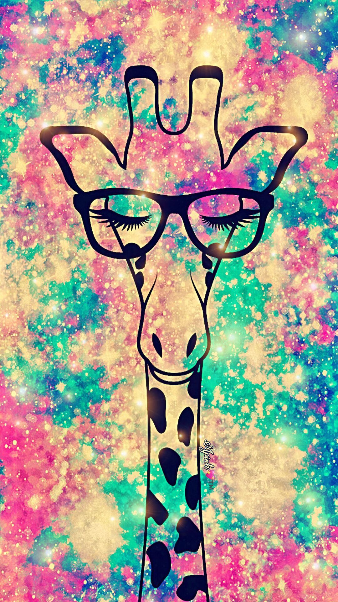 Christmas Giraffe Hipster - HD Wallpaper 