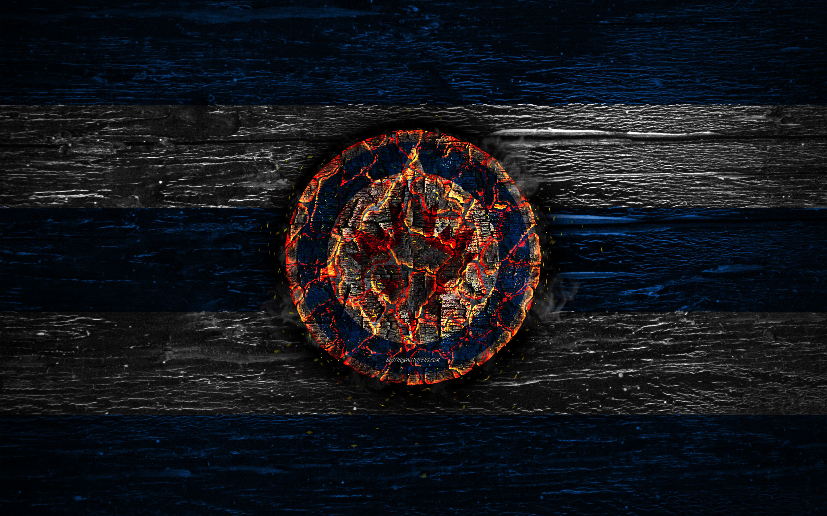 Winnipeg Jets, Fire Logo, Nhl, Blue And White Lines, - Ac Sparta Praha Logo - HD Wallpaper 