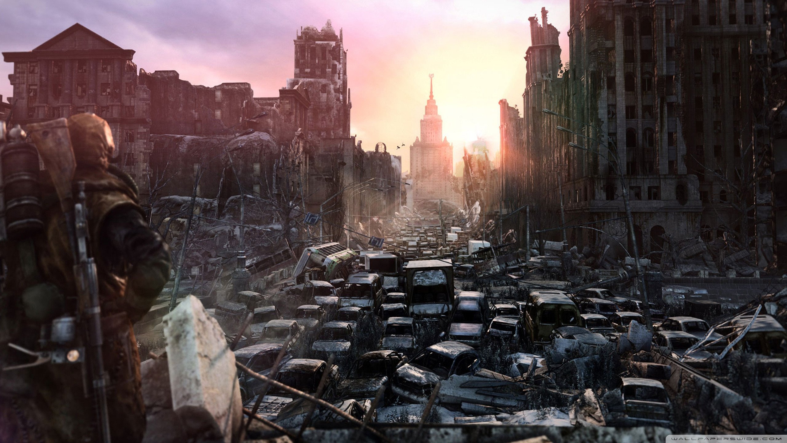 Post Apocalyptic World Wallpaper Post Apocalyptic Zombie Apocalypse 2560x1440 Wallpaper Teahub Io