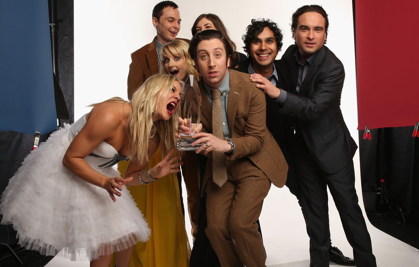 Photo Wallpaper Dress, Award, Actors, The Big Bang - Sheldon Big Bang Theory Cast - HD Wallpaper 
