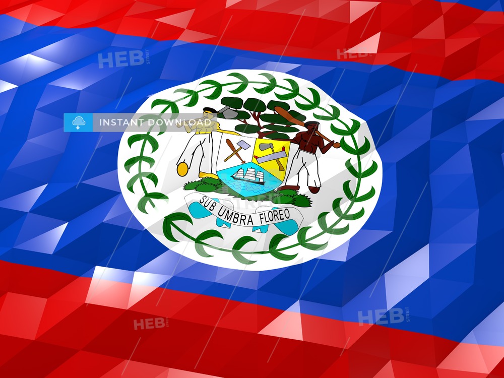 Flag Of Belize 3d Wallpaper Illustration - Illustration - HD Wallpaper 